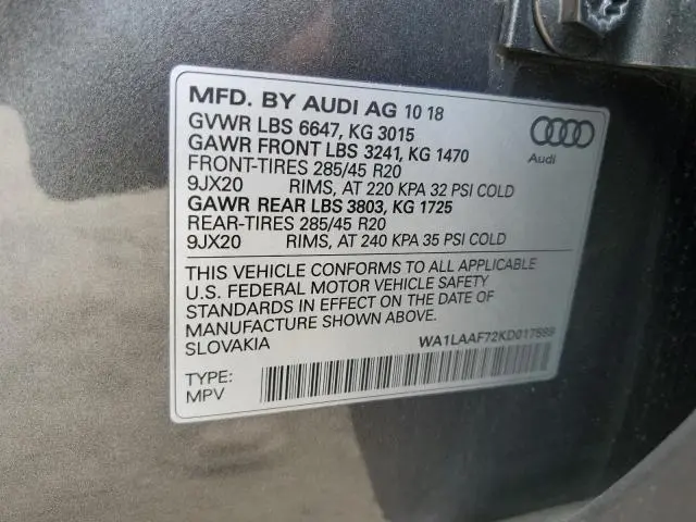 2019 AUDI Q7 PREMIUM PLUS  