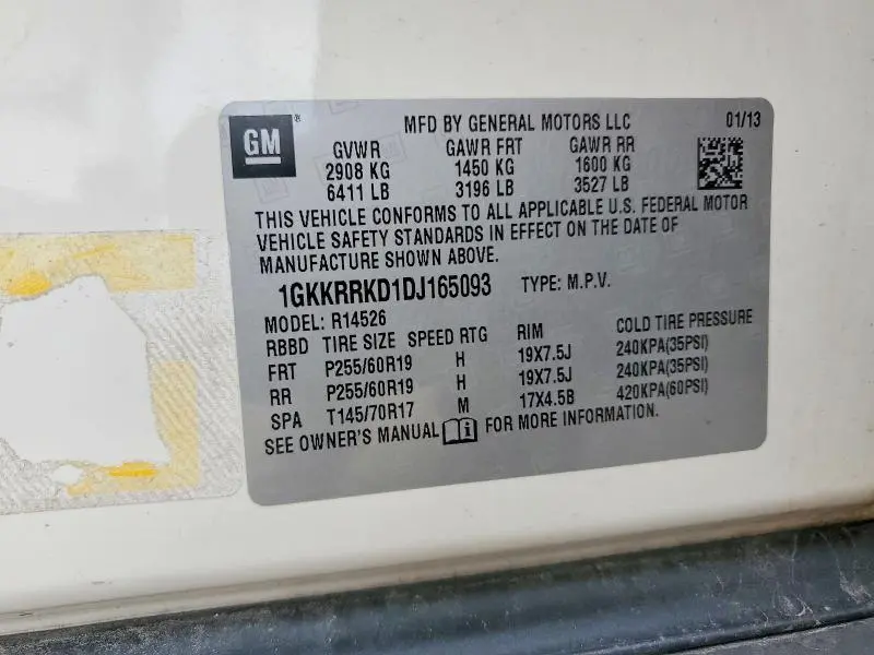 2013 GMC ACADIA SLT-1  