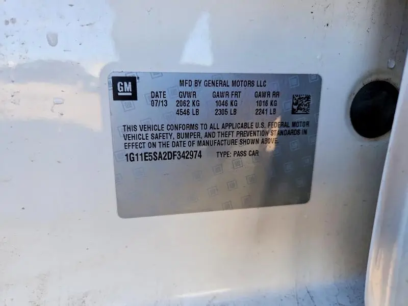 2013 CHEVROLET MALIBU 2LT  