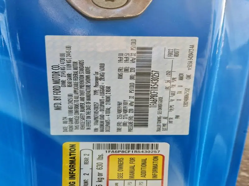 2024 FORD MUSTANG GT  