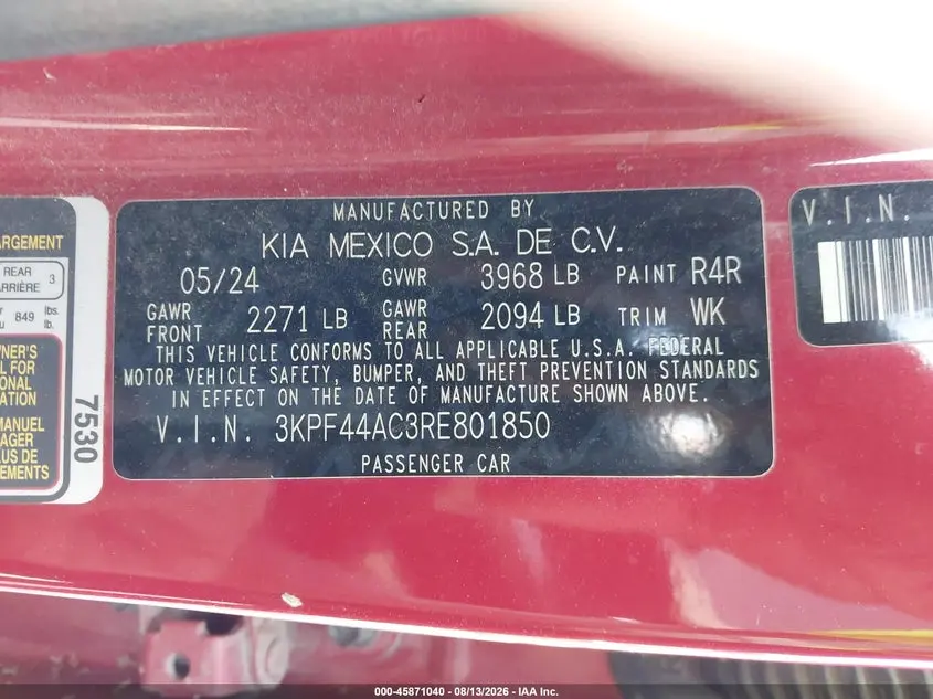 2024 KIA FORTE GT