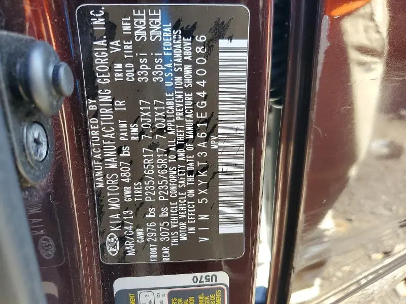 2014 KIA SORENTO LX  