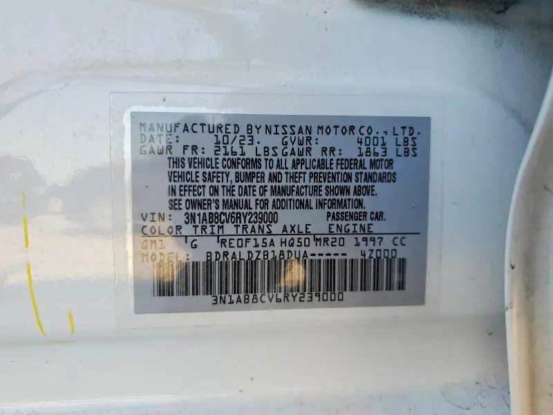 2024 NISSAN SENTRA SV  