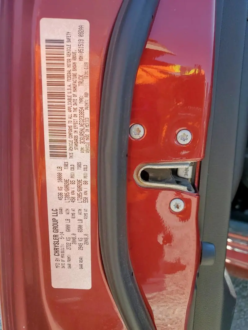 2014 RAM 2500 LARAMIE  