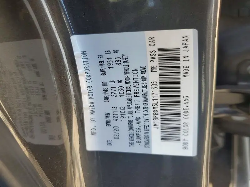 2020 MAZDA 3 PREFERRED  
