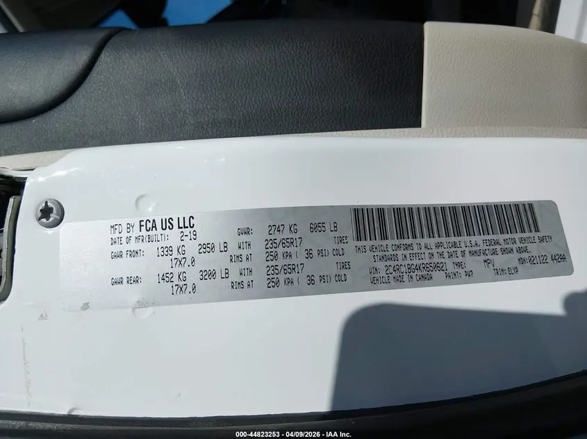 2019 CHRYSLER PACIFICA TOURING L