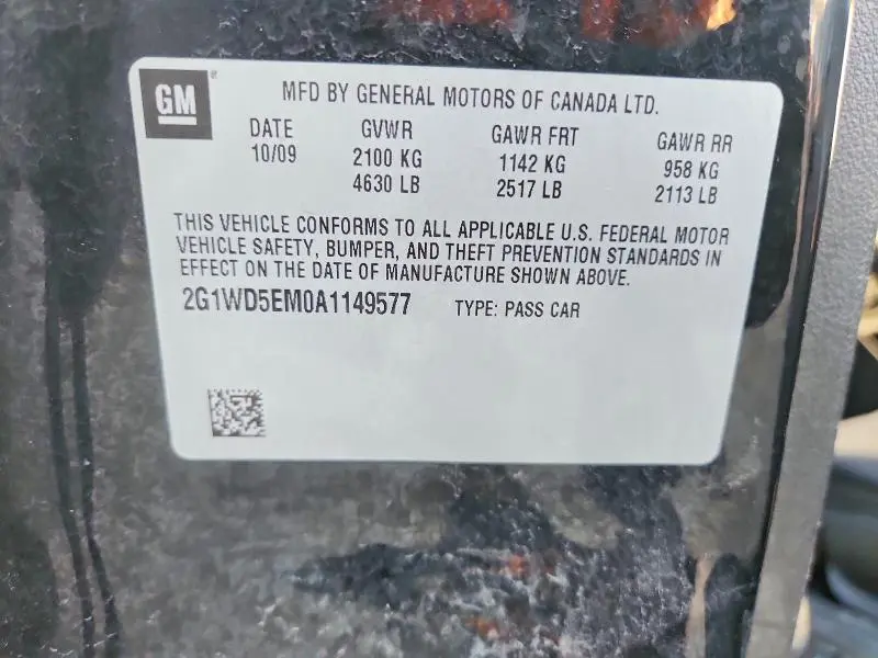 2010 CHEVROLET IMPALA POLICE  