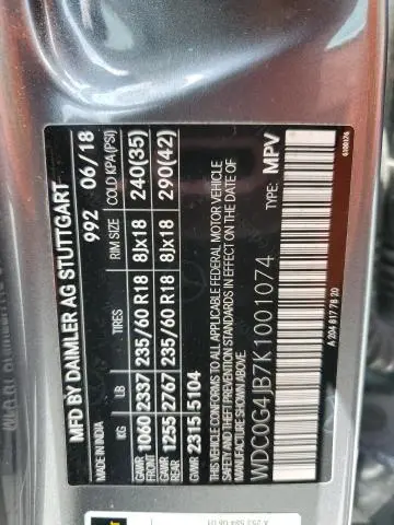 2019 MERCEDES-BENZ GLC 300  