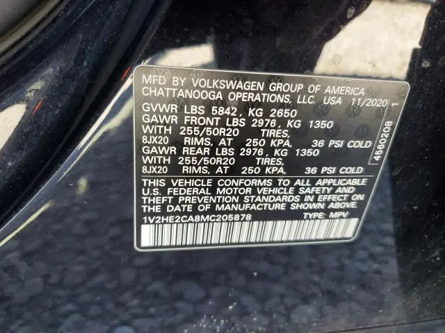 2021 VOLKSWAGEN ATLAS CROSS SPORT SE  