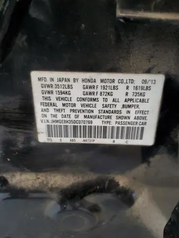 2013 HONDA FIT 