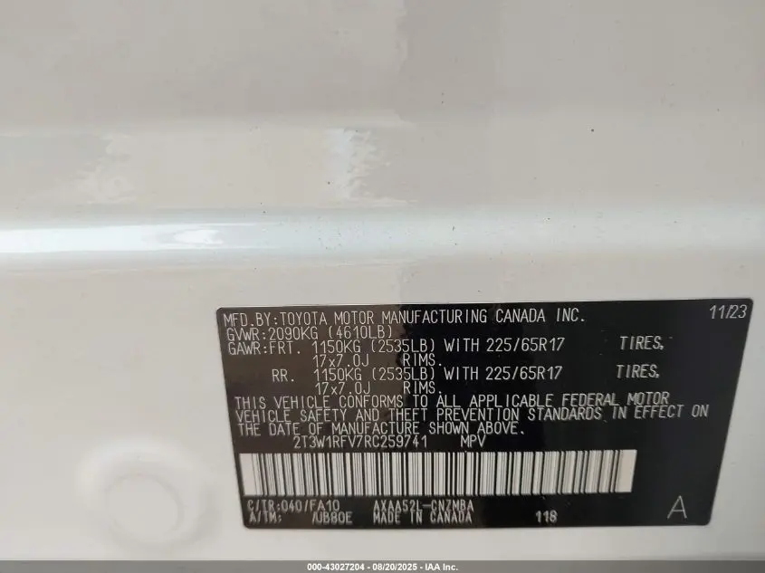 2024 TOYOTA RAV4 XLE