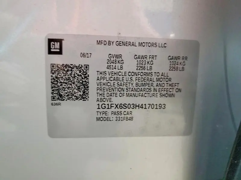 2017 CHEVROLET BOLT EV PREMIER  