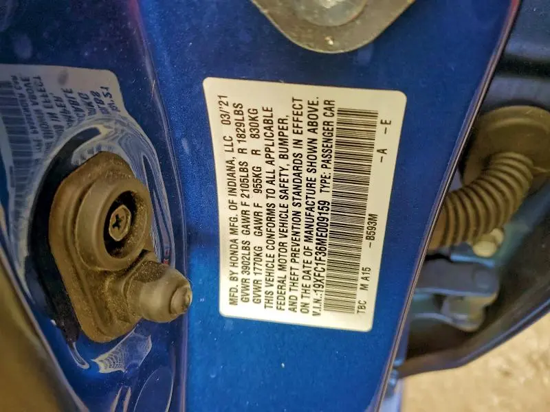 2021 HONDA CIVIC EX  
