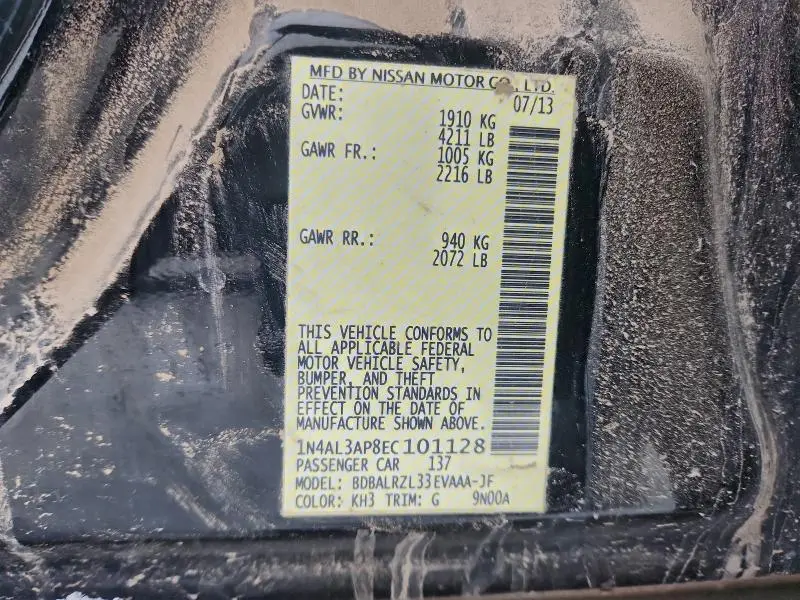 2014 NISSAN ALTIMA 2.5  