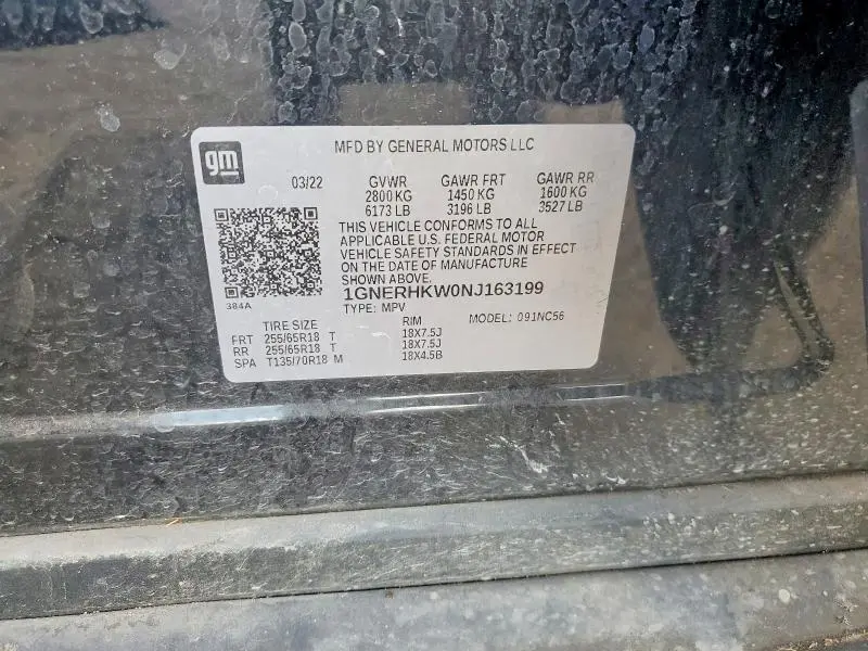 2022 CHEVROLET TRAVERSE LT  