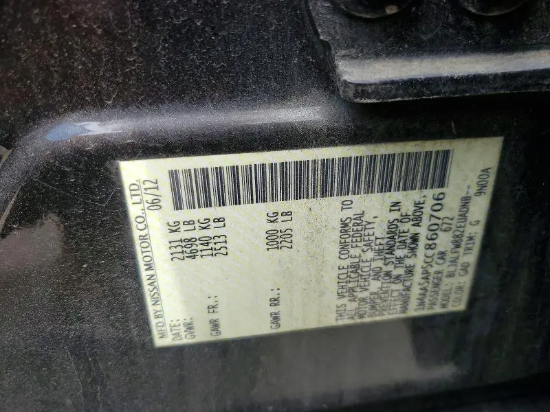 2012 NISSAN MAXIMA 3.5 S  