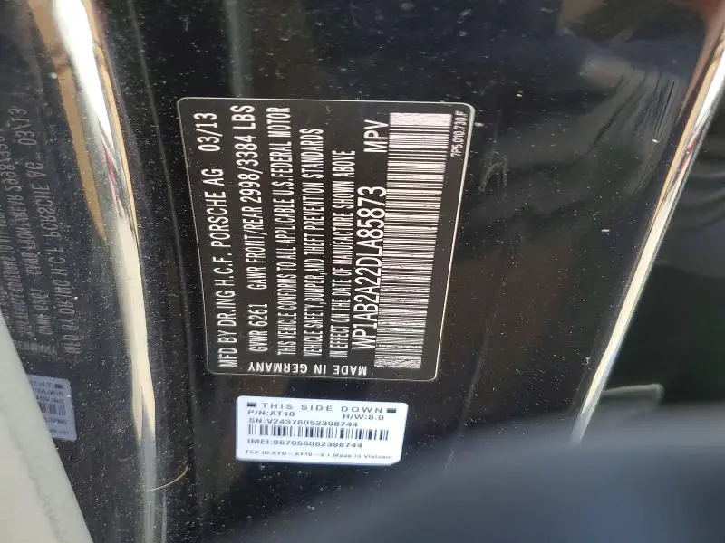 2013 PORSCHE CAYENNE S  