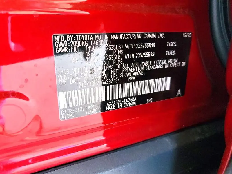 2025 TOYOTA RAV4 LIMITED  