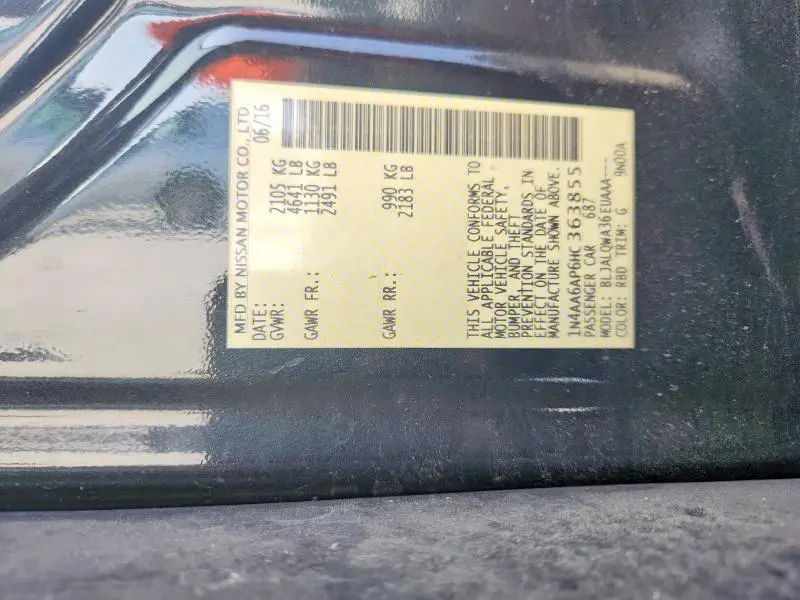 2017 NISSAN MAXIMA 3.5 S  