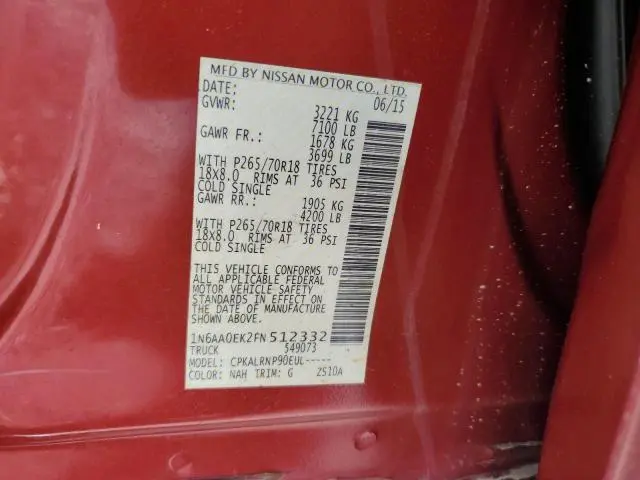 2015 NISSAN TITAN S  