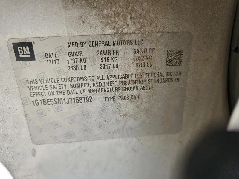 2018 CHEVROLET CRUZE LT  