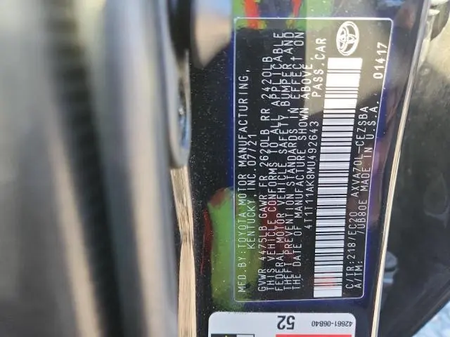 2021 TOYOTA CAMRY SE  