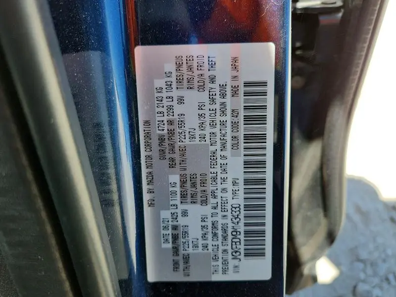 2021 MAZDA CX-5 GRAND TOURING  