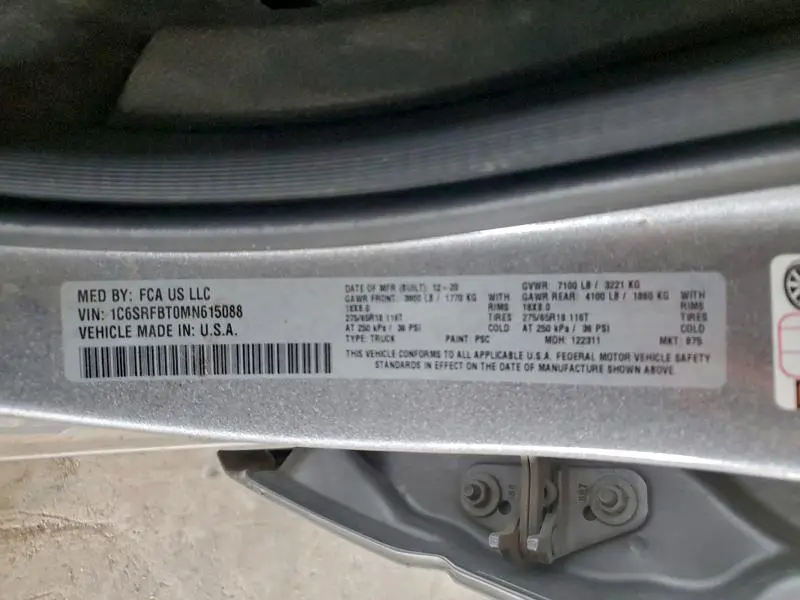 2021 RAM 1500 BIG HORN/LONE STAR  