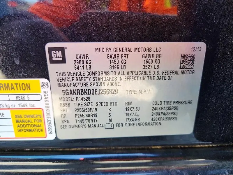 2014 BUICK ENCLAVE   
