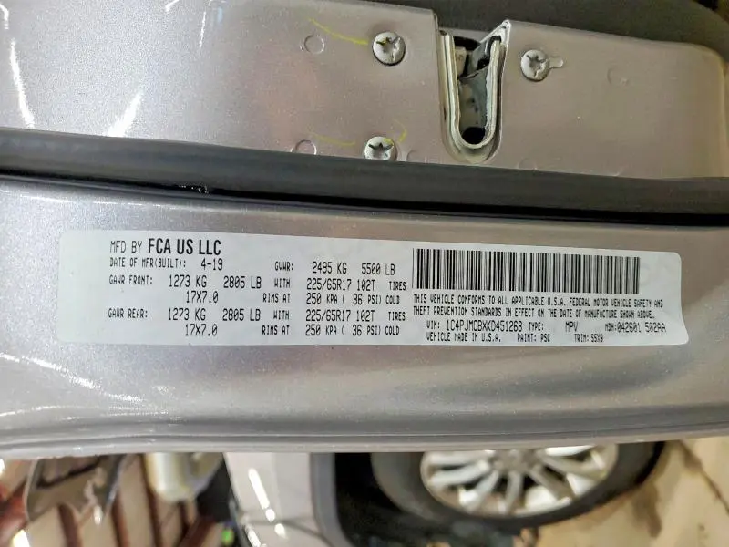 2019 JEEP CHEROKEE LATITUDE  