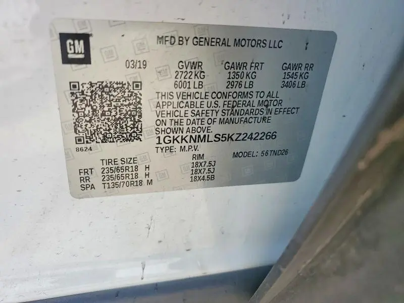 2019 GMC ACADIA SLT-1  