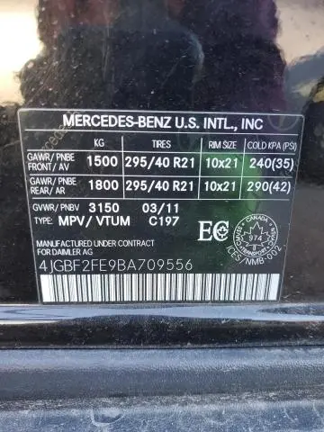 2011 MERCEDES-BENZ GL 350 BLUETEC  