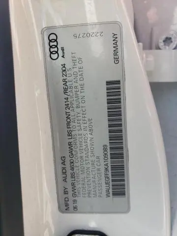 2019 AUDI A3 PREMIUM PLUS  