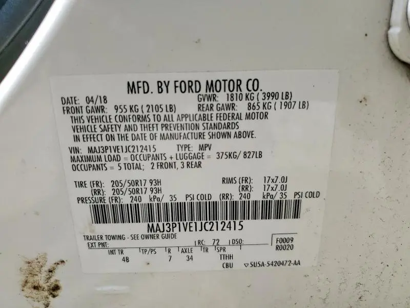 2018 FORD ECOSPORT TITANIUM  