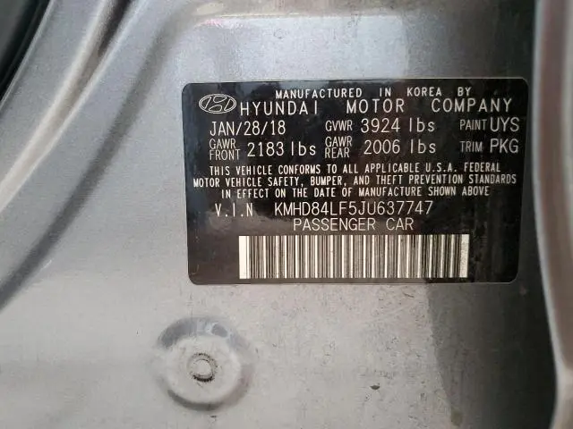 2018 HYUNDAI ELANTRA SEL