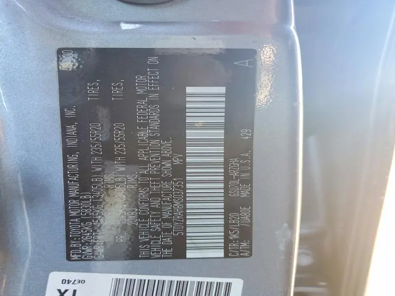 2021 TOYOTA HIGHLANDER LIMITED  