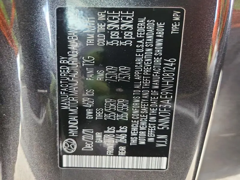 2022 HYUNDAI TUCSON SEL  