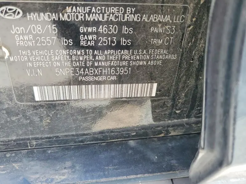 2015 HYUNDAI SONATA LIMITED 2.0T  