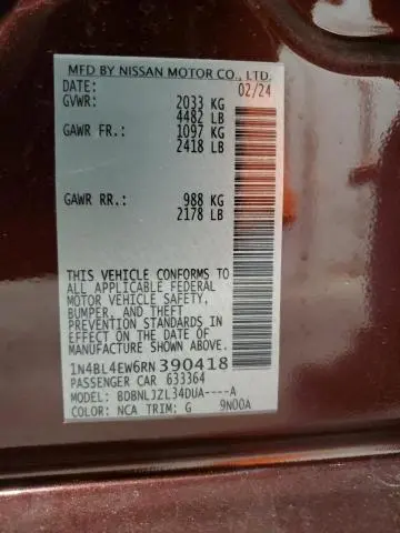 2024 NISSAN ALTIMA SL  