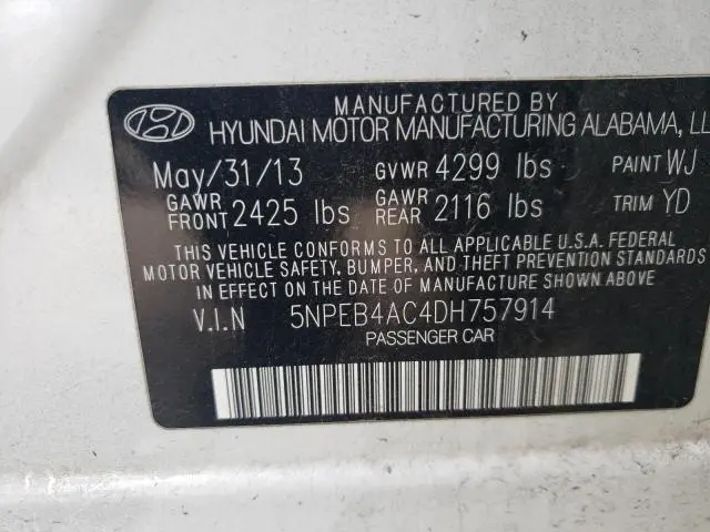 2013 HYUNDAI SONATA GLS  