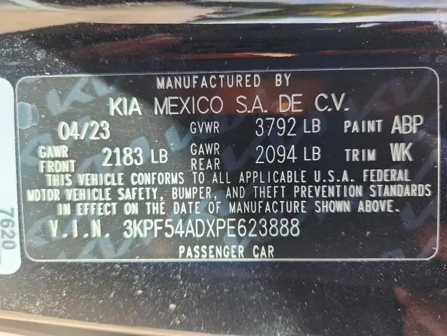 2023 KIA FORTE GT LINE  