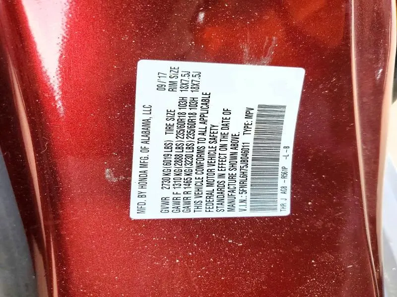 2018 HONDA ODYSSEY EXL  