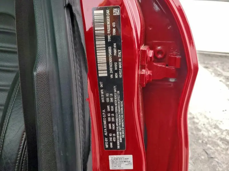 2017 ALFA ROMEO GIULIA TI Q4  