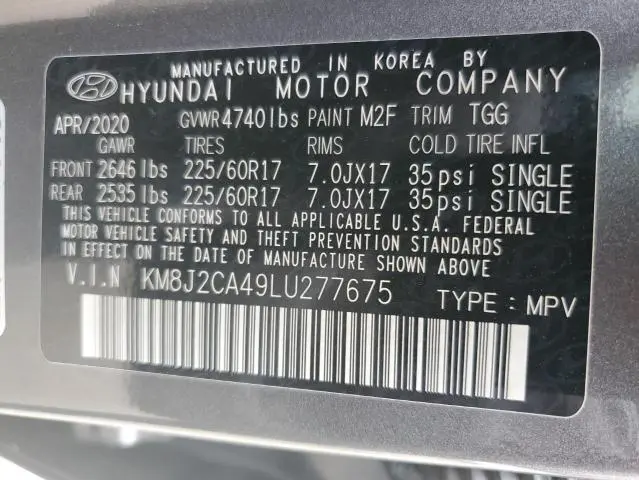 2020 HYUNDAI TUCSON SE
