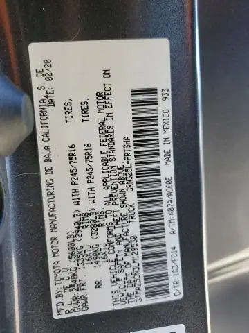 2020 TOYOTA TACOMA DOUBLE CAB  