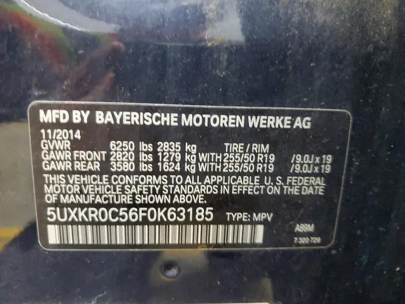 2015 BMW X5 XDRIVE35I  