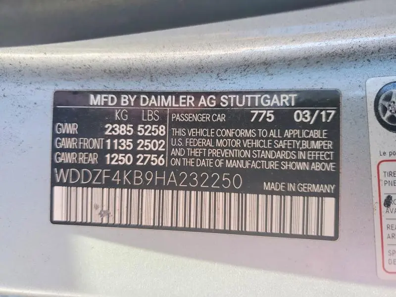 2017 MERCEDES-BENZ E 300 4MATIC  