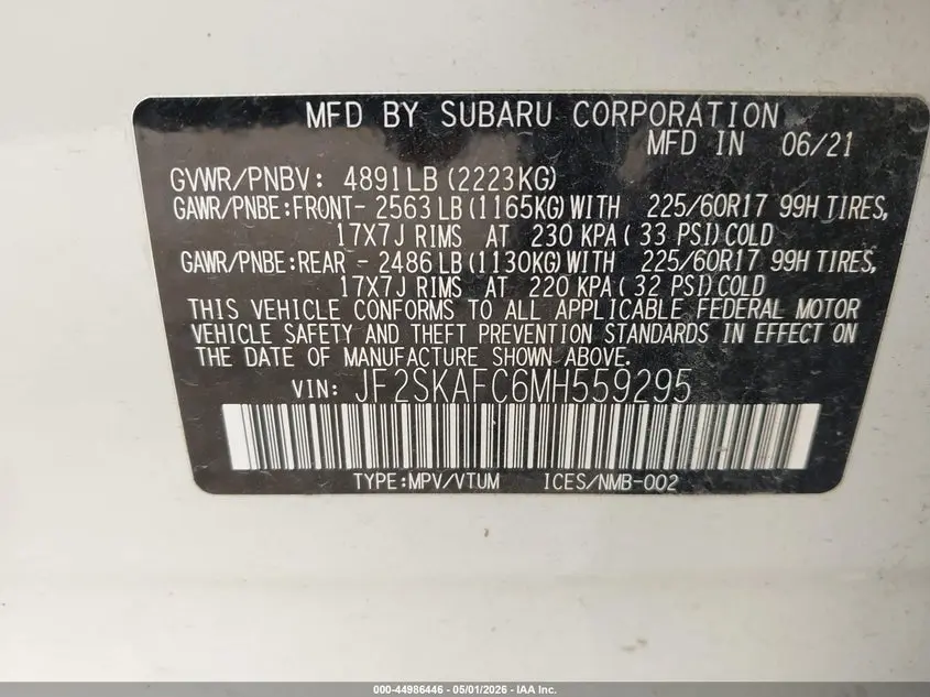 2021 SUBARU FORESTER PREMIUM