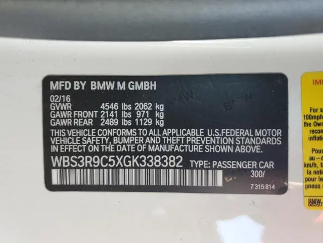 2016 BMW M4   