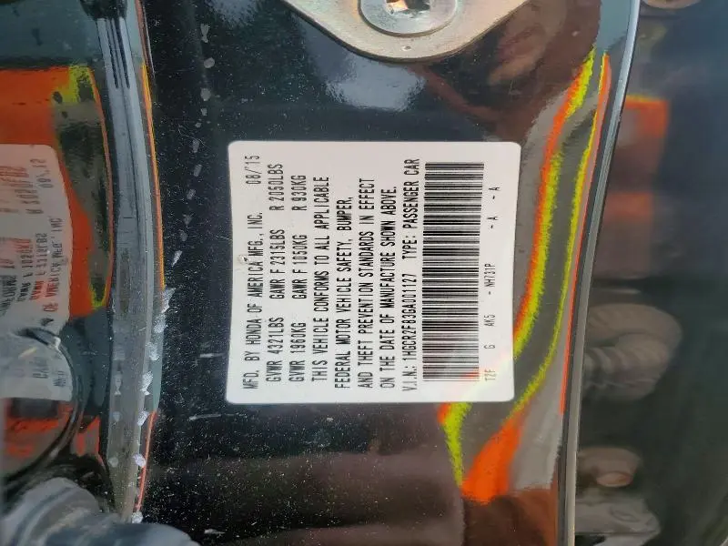 2016 HONDA ACCORD EXL  